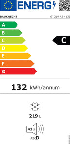 Bauknecht GT 219 A3+ Gefriertruhe/ Gefrieren: 215 L/ Supergefrieren/ SapceMax/ Innenbeleuchtung/ ECO Energiesparen/ Kindersicherung