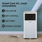 Comfee Mobiles Klimagerät MPPH-09CRN7, 9000 BTU 2,6kW, Kühlen&Ventilieren&Entfeuchten, Raumgröße bis 88m³(33㎡), Mobile Klimaanlage mit Abluftschlauch