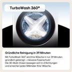 LG F4WV7080, Klasse A, Frontlader-Waschmaschine 8 kg, 1400 U/Min, AI Direct Drive, Wi-Fi, Tiefenreinigung mit Dampf, Groe Kapazitt, TRIPLE A, Auentür aus Sicherheitsglas, 62 x 60 x 85 cm  Wei