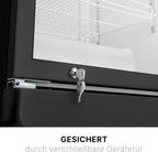 Bomann Kühlschrank mit Glastür | Getränkekühlschrank abschließbar | 6 höhenverstellbare Ablagen | 30kg je Ablage | 347 Liter | Kühlschrank groß | Flaschenkühlschrank m. LED-Licht | KSG 7351 schwarz