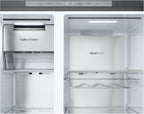 LG GSGV81PYLL Side by Side Kühlschrank, Klasse E, 635 L, Instaview, Kühlschrank mit Gefrierfach, Eis-, Crushed Ice- Wasserspender, Total NoFrost, Smart Inverter Kompressor, Wi-Fi