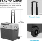 Alpicool CF55 55 Liter Kühlbox 12V tragbarer Mini-Kühlschrank elektrische Gefrierbox klein Gefrierschrank für Auto Camping, LKW, Boot und Steckdose mit USB-Anschluss, -20℃ bis 20℃