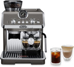 De'Longhi La Specialista Arte EC9155.MB Siebtrgermaschine, Espressomaschine mit Mahlwerk, 8 Mahlgrade, 15 Bar, 3 Temperaturen, Milchschaumdüse, 1300 W, 1,5 l Tank, Edelstahl/Schwarz inkl. Barista-Kit