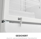 Bomann Kühlschrank mit Glastür | Getränkekühlschrank abschließbar | 6 höhenverstellbare Ablagen | 30kg je Ablage | 347 Liter | Kühlschrank groß | Flaschenkühlschrank m. LED-Licht | KSG 7351 schwarz