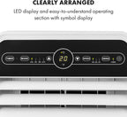 Klarstein Mobile Klimaanlage mit Abluftschlauch, 4-in-1 Klimagerät mit Ventilator, Luftentfeuchter & Nachtmodus, Kleine & Portable Klimaanlage für Wohnung & Büro, Niedriger Verbrauch, 9000 BTU