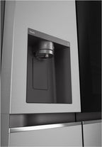 LG GSGV81PYLL Side by Side Kühlschrank, Klasse E, 635 L, Instaview, Kühlschrank mit Gefrierfach, Eis-, Crushed Ice- Wasserspender, Total NoFrost, Smart Inverter Kompressor, Wi-Fi