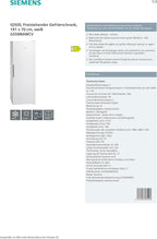 Siemens GS54NAWCV iQ500 Gefrierschrank, 176 x 70 cm, 327 L, noFrost nie wieder abtauen, bigBox Platz für großes Gefriergut, varioZone flexible Glas-und Schubladen, Weiß