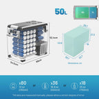 Alpicool CF55 55 Liter Kühlbox 12V tragbarer Mini-Kühlschrank elektrische Gefrierbox klein Gefrierschrank für Auto Camping, LKW, Boot und Steckdose mit USB-Anschluss, -20℃ bis 20℃