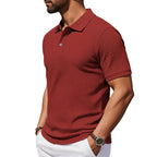 Herren T-Shirt mit Karomuster und Kragen
