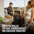 EndersGasgrill Urban II Pro, Tischgrill, Grillen-, Kochen- und Backen Funktion, 2 Brenner Edelstahl, mit Grill-Thermometer, Balkon-, Camping-Grill, Aluguss-Gehäuse, Gusseisen-Rost, #2062