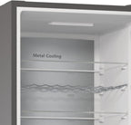 Hisense RB327N4ADD Fridge-Freezer Combination, EEK D, Total NoFrost, Interchangeable Door Hinge, Bottle Grid, 171 Litre Fridge Compartment, 85 Litre Freezer Compartment, Stainless Steel Look