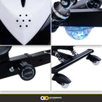 Actionbikes Motors Kinder Elektro Driftscooter | 𝟐𝟓𝟎 Watt Motor - Drift Cart 360°- 3 Geschwindigkeitsstufen - LED-Beleuchtung - Sitz verstellbar - Bluetooth - Drift Kart - Drift Auto (Space Purple)