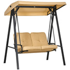 Outsunny Hollywoodschaukel 2-Sitzer mit verstellbarem Sonnendach