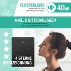 Bomann® Gefrierschrank klein mit 42L Nutzinhalt | Mini Gefrierschrank mit 2 herausnehmbaren Gitterablagen | Gefrierschrank mit wechselbarem Türanschlag & stufenloser Temperaturreglung |GB 7236 schwarz