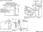 Bosch HMG7361B1, Serie 8 smarter Einbau-Backofen mit Mikrowellenfunktion, 60 x 60 cm, Made in Germany, Schwarz, Air Fry, Digitaler Bedienring, Touchdisplay, Automatikprogramme, Reinigungsunterstützung
