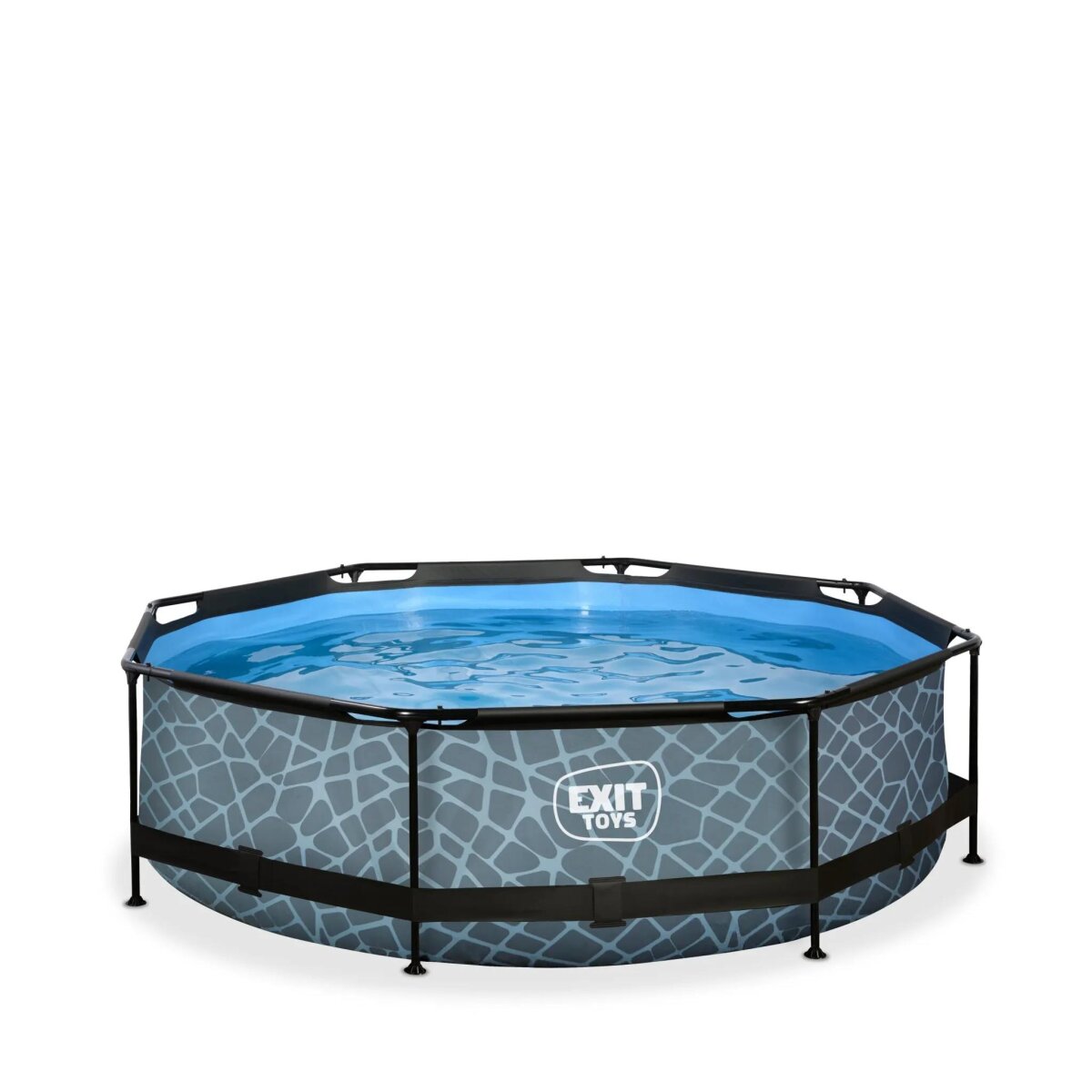 Pool Gartenpool Schwimmbecken Frame 300 x 76 steinoptik EXIT - B-Ware sehr gut