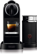 Nespresso De'Longhi EN267.BAE Citiz Kaffeemaschine mit Milchaufschäumer, Energiesparfunktion, 1710W, 1 Liter, 37.2 x 21.8 x 27.7 cm, Schwarz