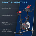 HOMCOM Fahrradtrainer Heimtrainer LCD-Display höhenverstellbar