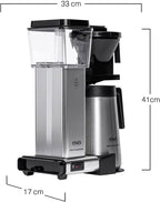 Moccamaster KBGT, Filterkaffeemaschine mit Thermoskanne, Filterkaffeemaschine, Off-White, 1.25L