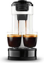 Philips Senseo Switch Pad- und Filterkaffeemaschine, 2-in-1-Brühtechnologie, 1-Liter-Wasserbehlter, 7 Tassen in einem Durchgang, Klavierlackschwarz (HD6592/64)