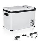 Outsunny Auto-Kühlschrank Kompressor LCD-Panel Batterieschutz Weiß
