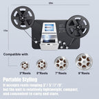 Super 8 Film Scanner, Converts Film in Digitales Video(3, 5, 7 und 9 Super 8/8 mm Film Rollen) MovieMaker/Film Digitizer, Super 8 Digitalisieren, mit 32 GB Speicherkarte und 2,4 LCD