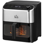 HOMCOM Heißluftfritteuse Airfryer fettarm schnelles Garen