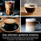 Ninja Luxe Essential 2-in-1-Kaffeemaschine mit Mahlwerk und Aufschäumer für Latte, Cappuccino & Espresso, einfache Handhabung, 2 Voreinstellungen zum Aufschäumen, Silber, ES501EU