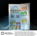 Hisense RB327N4ADD Fridge-Freezer Combination, EEK D, Total NoFrost, Interchangeable Door Hinge, Bottle Grid, 171 Litre Fridge Compartment, 85 Litre Freezer Compartment, Stainless Steel Look