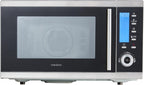 MEDION MD 15501 4 in 1 Mikrowelle mit Grill (25 Liter, 900 Watt, 1100 Watt Grill, 2500 Watt Heißluft, 10 Automatik-Programme) silber