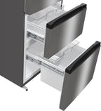 Hisense RB327N4AD2 Kühl-Gefrierkombination/ NoFrostPlus/ Multiflow 360°/ HolidayMode/ FreshZone/ 182,4 cm/ Kühlteil 171 l/ Gefrierteil 85 l/ 41 dB/ 287 kWh/ Jahr/ Edelstahl-Look