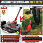 SHJICH Rasentrimmer mit Akku, 4-in-1 Multifunktion akku rasentrimmer für Makita Akku, 8000mAh freischneider mit unkrautbürste, 21V Akku Freischneider, 100~145cm Teleskop-Stiel, für Garden Trimmen