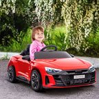 HOMCOM Kinder Elektroauto mit Fernbedienung & Musikfunktion Rot