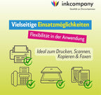 IC-Office TR7650 Farbtintenstrahl Multifunktionsdrucker 4-in-1 (Drucken, Kopieren, Scannen, Faxen, ADF, WLAN, AirPrint) schwarz + 10 XXL Tintenpatronen