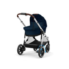 CYBEX Gold Kinderwagen e-GAZELLE S, Ab Geburt bis ca. 4 Jahre, Max. 22 kg (Single-Modus) / 2x 22 kg (Duo-Modus), All-in-1-System mit E-Antrieb und 20+ Konfigurationen, Moon Black