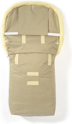 Hofbrucker Lammfell-Fußsack Putzi Kinderwagen, Buggy/Winterfußsack wind- & wasserabweisend/Warmer Fußsack Oberteil abnehmbar/echtes Lammfell/Made in Germany