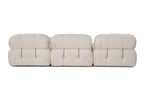 Bubble Beige L1 Ecksofa - Weiss