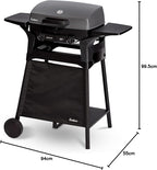 EndersGasgrill Urban II Pro, Tischgrill, Grillen-, Kochen- und Backen Funktion, 2 Brenner Edelstahl, mit Grill-Thermometer, Balkon-, Camping-Grill, Aluguss-Gehäuse, Gusseisen-Rost, #2062