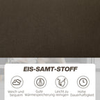 HOMCOM 2-Sitzer Sofa mit Stauraum & Samtoptik, Braun
