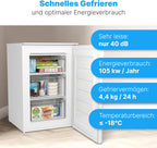 Bomann® Gefrierschrank 87L | Gefrierschrank klein mit Temperaturbereich ≤ -18°C | 3 Schubladen | Tiefkühlschrank mit wechselbarem Türanschlag | Freezer Tiefkühlschrank klein GS 7253 weiß