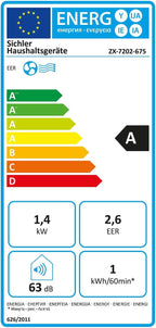 Sichler Haushaltsgeräte Mobiles Klimagerät: Mobile Split-Klimaanlage, Entfeuchterfunktion, WLAN & App, 5.000 BTU/h (Klimaanlage Wohnwagen, Mini Split Klimaanlage, Klima Splitgerät Bohren)