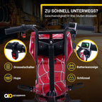 Actionbikes Motors Kinder Elektro Driftscooter | 𝟐𝟓𝟎 Watt Motor - Drift Cart 360°- 3 Geschwindigkeitsstufen - LED-Beleuchtung - Sitz verstellbar - Bluetooth - Drift Kart - Drift Auto (Space Purple)