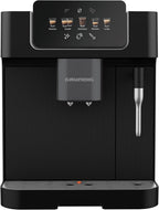 GRUNDIG KVA 7230 Kaffeevollautomat, Kaffeemaschine, 10 Kaffeespezialitäten, 13 Mahlgrade, Milchbehälter, leistungsstark 1350 W, 19 Bar Pumpendruck, Zweifachdüse, Beleuchtung, Schwarz/Dunkelsilber