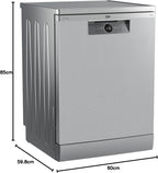 Beko BDFN26420W b300 freistehender Geschirrspüler, unterbaufhig, Platz für 14 Magedecke, Pro Inverter Motor, TrayWash, HygieneIntense, 6 Programme, WaterSafe+, Wei