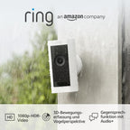 Ring Außenkamera Pro Solar (Stick Up Cam Pro) | Solarbetriebene Überwachungskamera aussen mit 1080p-HDR-Video, WLAN, 3D-Bewegungserfassung, Alexa-kompatibel | 2 Sicherheitskameras