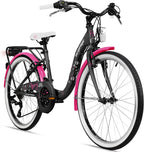 Bergsteiger Atlantis 20, 24 Zoll Kinderfahrrad, geeignet für 6,7, 8, 9, 10, 11 Jahre, StVZO, Shimano Schaltung, Mädchen-Fahrrad mit Dynamo-Licht