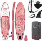Premium-Stand-Up-Paddle-Board, Yoga-Board mit strapazierfähigem SUP-Zubehör und Tragetasche | Breiter Stand, Surf-Kontrolle, rutschfestes Deck, Leine, Paddel und Pumpe für Jugendliche und Erwachsene
