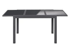 Alu-Set »Houston«, 9-teilig - Ausziehtisch & 8 Hochlehner, grau