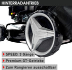 BRAST Benzin Rasenmäher mit Antrieb | 5,2kW(7PS) | Elektrostart | 48cm Schnittbreite | viele Modelle | TÜV | 4 Takt OHV Motor | 30-80mm Schnitthöhe | 60L Fangkorb | Stahlgehäuse | 19224 ESTART Speed