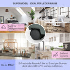 Klarstein Mobile Klimaanlage mit Abluftschlauch, 5-in-1 Klimagerät, Ventilator, Luftentfeuchter, Luftreiniger & Nachtmodus, App-Steuerung, Kleine & Portable, für Wohnung & Büro, 12000 BTU